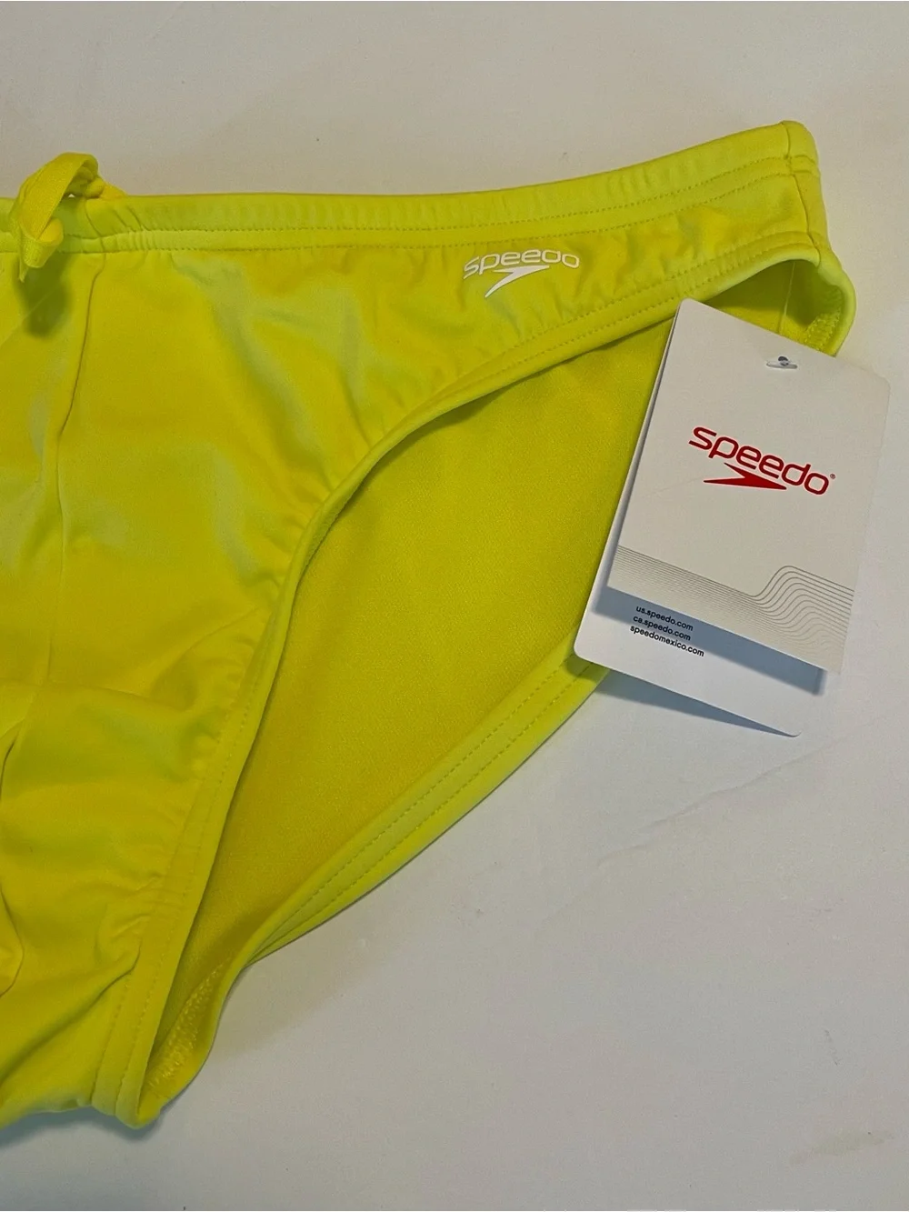 Speedo Swim Brief Mens Size 36 Yellow New With Tags Lemon Drizzle